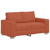 vidaXL Canap&eacute; deux places rouge orang&eacute; 160x77x82 cm en tissu velours c&ocirc;tel&eacute;