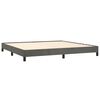 vidaXL Cadre de lit sans matelas gris fonc&eacute; 200x200 cm velours
