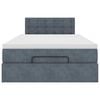 vidaXL Lit ottoman avec matelas et LED gris fonc&eacute; 90x200cm