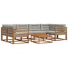 vidaXL Ensemble de canap&eacute;s d'ext&eacute;rieur 7 pcs Gris Naturel et Clair