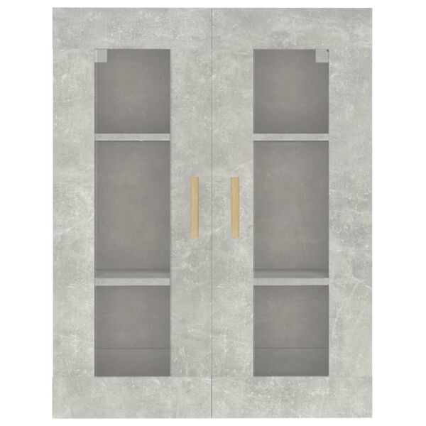vidaXL Armoire murale suspendue Gris béton 69,5x34x90 cm