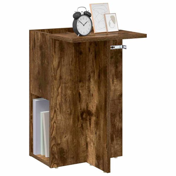 vidaXL Table d'appoint Ch&ecirc;ne fum&eacute; 35 x 40 x 55 cm Bois d'ing&eacute;nierie