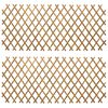 vidaXL Trellis extensible pour cl&ocirc;ture 2 pc 100 x 105 cm Bambou