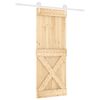 vidaXL Porte coulissante Naturel et Blanc 80 x 210 cm