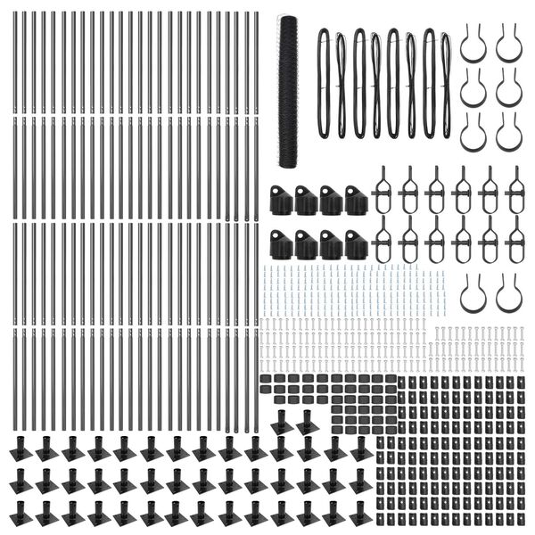vidaXL Poteau de cl&ocirc;ture. Gris 100 x 1,2 m (maillage de 50 mm)