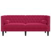 vidaXL Canap&eacute; Chesterfield avec traversins 2 places velours