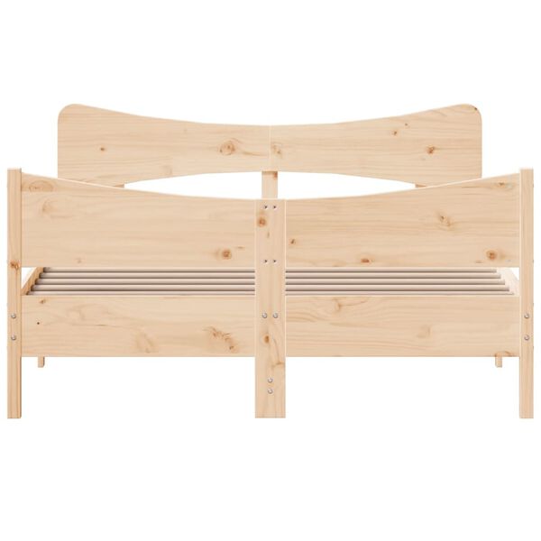 vidaXL Cadre de lit sans matelas 135x190 cm bois de pin massif
