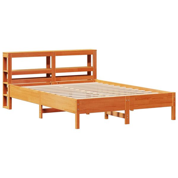 vidaXL Cadre de lit sans matelas cire marron 160x200cm bois pin massif