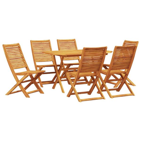 vidaXL Ensemble de salle &agrave; manger pour jardin 7 pcs Marron