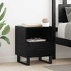 vidaXL Cabinet de chevet avec tiroir Ch&ecirc;ne noir 40 x 35 x 47,5 cm
