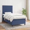 vidaXL Sommier &agrave; lattes de lit avec matelas Bleu 90x190 cm Tissu