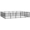 vidaXL Chenil d'ext&eacute;rieur pour chiens Acier 18,82 m&sup2;
