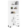 vidaXL Buffet haut Blanc 69,5x34x180 cm Bois d'ingénierie