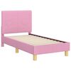 vidaXL Cadre de lit pour tout-petit avec tête de lit Rose 70 x 140 cm