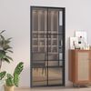 vidaXL Porte int&eacute;rieure 93x201,5 cm Noir Verre ESG et aluminium