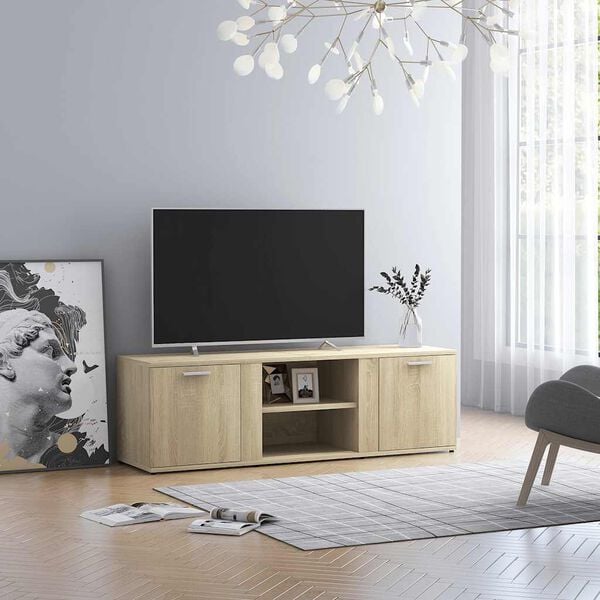 vidaXL Meuble TV Chêne sonoma 120x34x37 cm Bois d’ingénierie