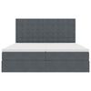 vidaXL Lit de Rangement avec matelas Gris fonc&eacute; 200 x 200 cm Velours