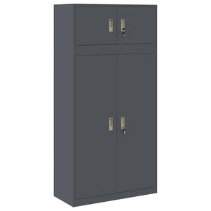vidaXL Armoire de rangement 2 pc Anthracite 90 x 40 x 180 cm Acier