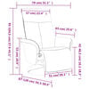 vidaXL Fauteuil inclinable avec repose-pieds noir tissu
