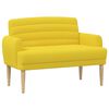 vidaXL Canap&eacute; love seat avec capitonnage en boutons Jaune clair Tissu