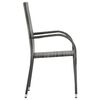 vidaXL Ensemble &agrave; manger de jardin 5 pcs Gris