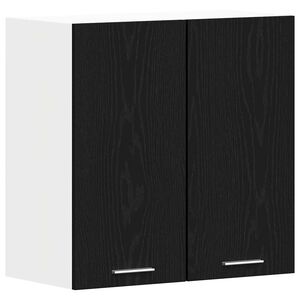vidaXL Armoire suspendue avec &eacute;tag&egrave;re Lyon Ch&ecirc;ne noir 60 x 31 x 60 cm