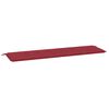 vidaXL Coussin de banc de jardin rouge bordeaux 180x50x3 cm