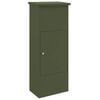 vidaXL Bo&icirc;te de d&eacute;p&ocirc;t de colis Vert olive 44,5 x 29 x 110,5 cm Acier