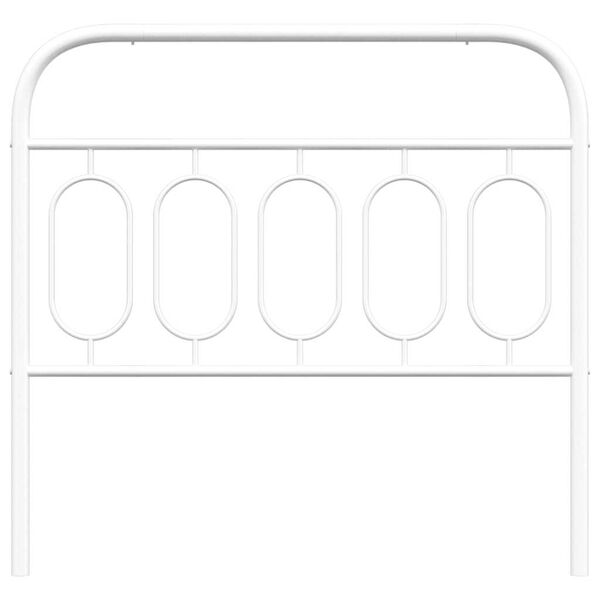 vidaXL T&ecirc;te de lit de remplacement m&eacute;tal blanc 100 cm