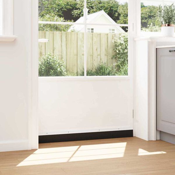 vidaXL Brosses d'&eacute;tanch&eacute;it&eacute; pour porte &agrave; visser 12 pcs Blanc 100 cm