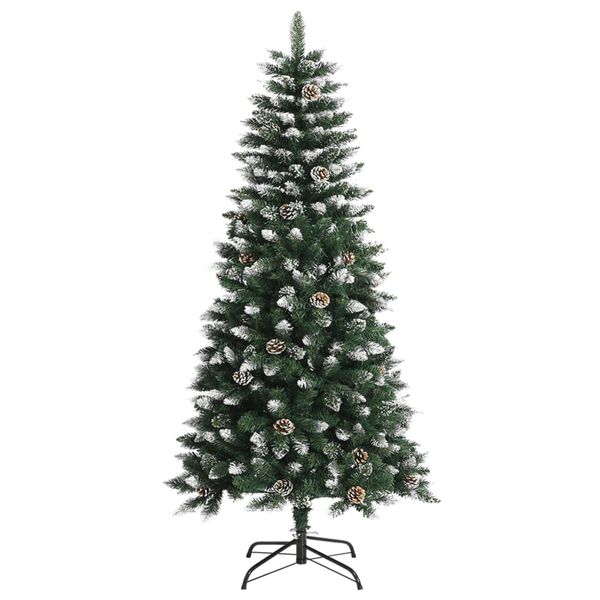 vidaXL Sapin de Noël artificiel avec support Vert 120 cm PVC