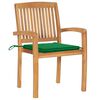 vidaXL Chaises de jardin empilables avec coussins lot de 6 Teck solide
