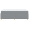 vidaXL Cadre de lit avec matelas Gris clair 100 x 200 cm tissu