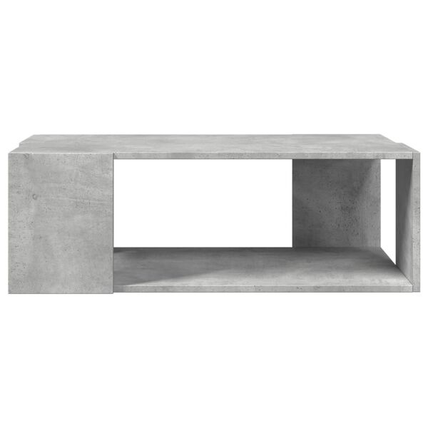 vidaXL Table basse gris b&eacute;ton 89,5x48x30 cm bois d'ing&eacute;nierie