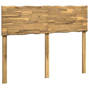 vidaXL T&ecirc;te de lit en bois brut ROSTOCK Blanc 135 cm