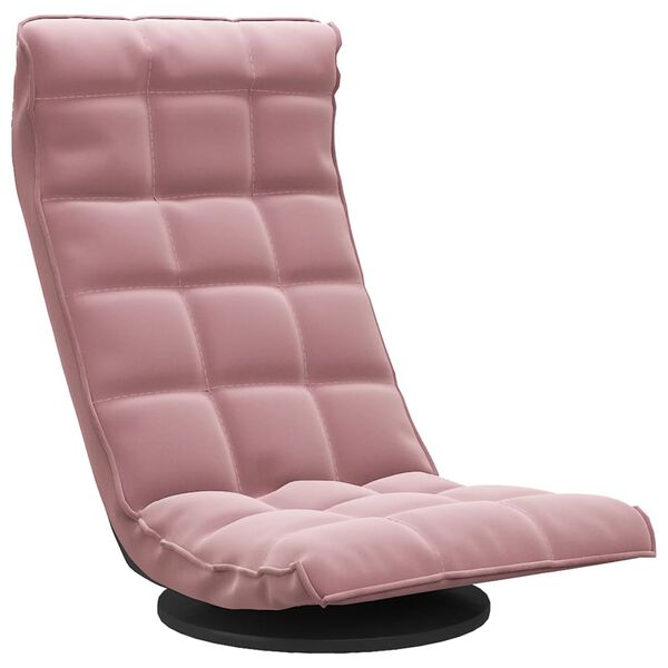 vidaXL Chaise de sol pivotante Rose Velours