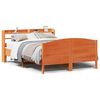 vidaXL Cadre de lit sans matelas cire marron 120x190cm bois pin massif
