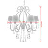 vidaXL Chandelier avec 2300 cristaux Blanc