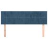 vidaXL T&ecirc;tes de lit 2 pcs Bleu fonc&eacute; 72x5x78/88 cm Velours
