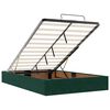 vidaXL Lit ottoman avec matelas et LED vert fonc&eacute; 90x200cm velours