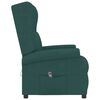 vidaXL Fauteuil inclinable &eacute;lectrique &agrave; oreilles vert fonc&eacute; tissu