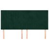 vidaXL T&ecirc;te de lit Vert fonc&eacute; 200x5x118/128 cm Velours