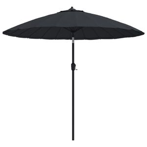 vidaXL Parasol d'ext&eacute;rieur avec m&acirc;t en aluminium 270 cm noir
