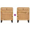 vidaXL Cabinet de chevet Naturel 50 x 33 x 60 cm Bois de mangue massif