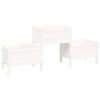 vidaXL Jardini&egrave;re Blanc 178,5x44x75 cm Bois massif de pin
