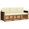 vidaXL Ensembles de canap&eacute;s avec coussin 3 pcs Bois d'Acacia Massif