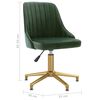 vidaXL Chaises pivotantes &agrave; manger lot de 6 vert fonc&eacute; velours