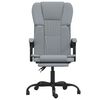vidaXL Fauteuil inclinable de bureau Gris clair Tissu