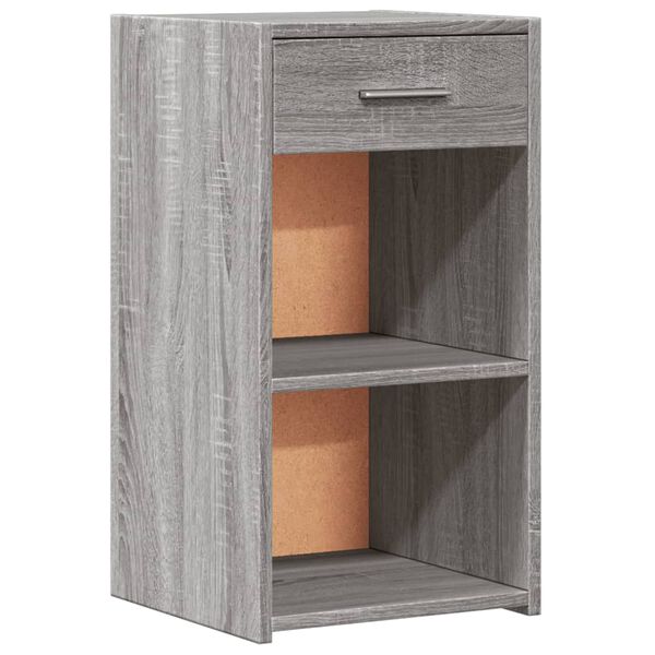 vidaXL Tables de chevet 2 pcs sonoma gris 35x34x65cm bois d'ing&eacute;nierie
