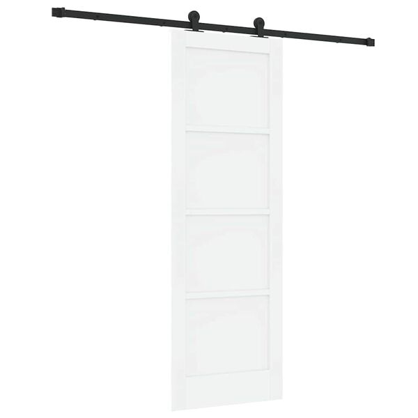 vidaXL Porte coulissante ORKDAL Blanc 73,5 x 211 cm Pin massif